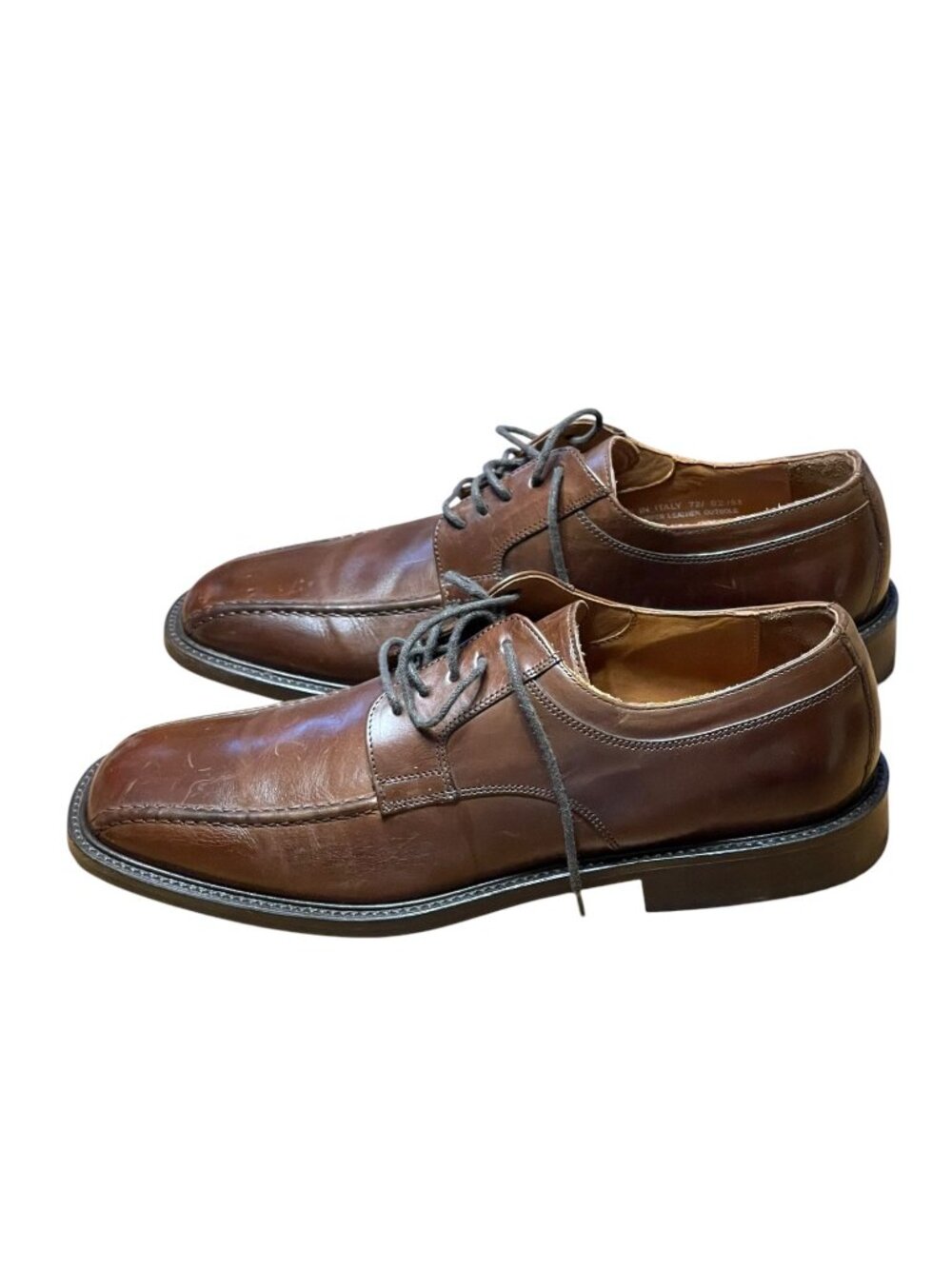 Bostonian Florentine Mens Brown Leather Oxford Shoes Made In Italy size 10.5